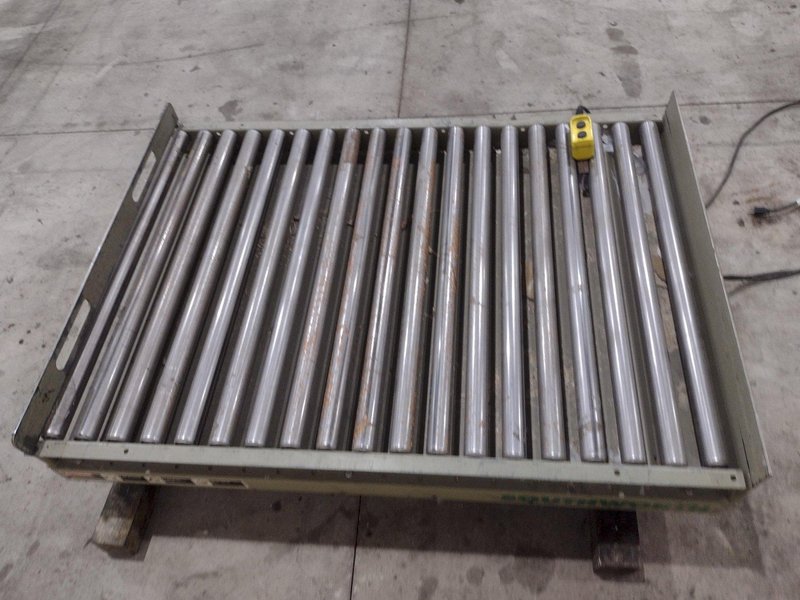 3800 LBS X 60" X 42" SOUTHWORTH MODEL #LS4-36 HYDRAULIC SCISSOR LIFT TABLE WITH ROLLER TOP, 110 VOLT: STOCK #20884