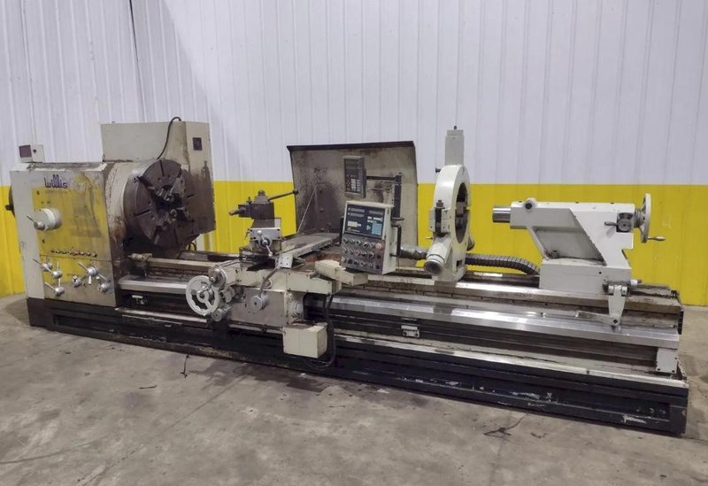 35" X 120" WILLIS PK35 HOLLOW SPINDLE ENGINE LATHE 10" HOLE. STOCK # 0547226