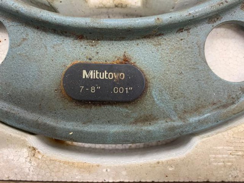 7-8” MITUTOYO  MICROMETER .001” WITH TOOL CASE: STOCK #15270