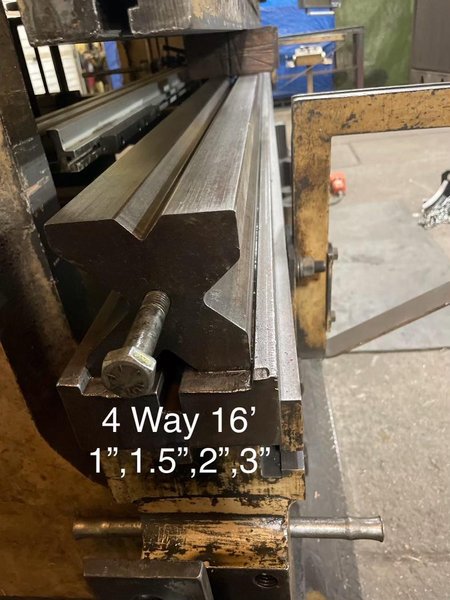 325 Ton x 16′ Standard AB-325-16 CNC Press Brake, 1994 – Automec CNC Control (2 years old) Back Gauge, Tooling Included,  Pit Required
