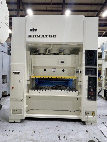 200-ton Komatsu Model E2M200 Straight Side Metal Stamping Press For Sale, Year 1988