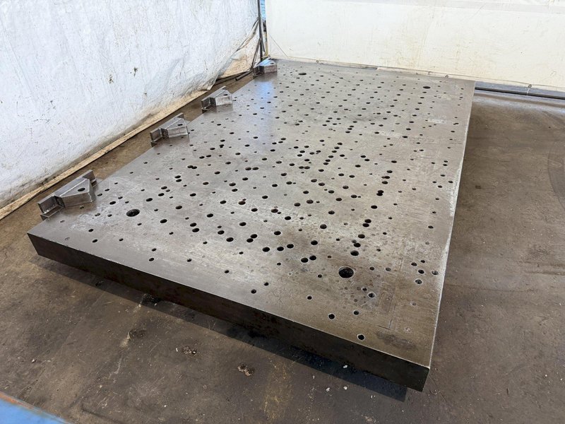 60" X 96" X 5" DRILLED &amp; TAPPED FLOOR PLATE. STOCK # 0540626