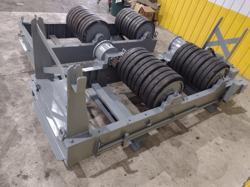 120 TON (240,000 LBS) RANSOME PANDJIRIS POWERED TANK TURNING ROLLS, POWER &amp; IDLER: STOCK #23143