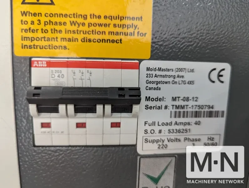 12 ZONE MOLD MASTERS MODEL MT-08-12 HOT RUNNER CONTROL MFG 2007
