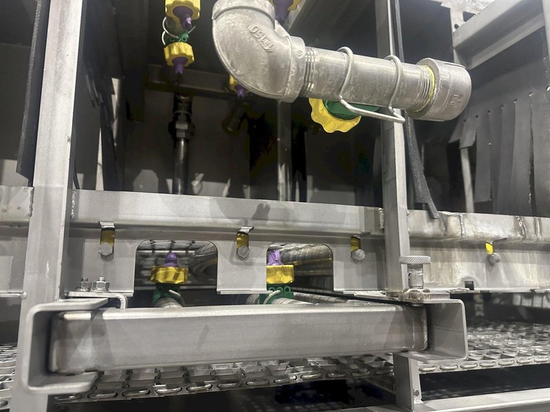 14&quot; W X 10&quot; H 2019 ALLIANCE AQUAMASTER CB-1400E STAINLESS STEEL CONVEYOR BELT 3 STAGE PARTS WASHER: STOCK #23104