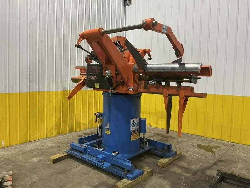 8,000 LB X 36" CWP MODEL #4.5RD-36 DOUBLE END PULL OFF COIL REEL UNCOILER : YOBRO #25028