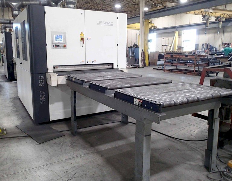 Lissmac Steelmaster SMD 335 REE-S Deburring Edge Rounding Finishing Grinder, 2022 – 53″ Width, Vacuum Table, 3 Aggregate, Conveyor Brush