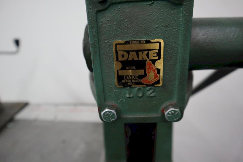 Press and Tapping Station on Rolling Cart, wiith Dake Arbor Press No.1, and EZ-Tapper Manual Hand Tapper- Auction Item