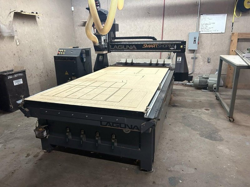 4′ x 8′ Laguna Smartshop M CNC Router, 2022 – 4th Axis Attachment &amp; Electronics