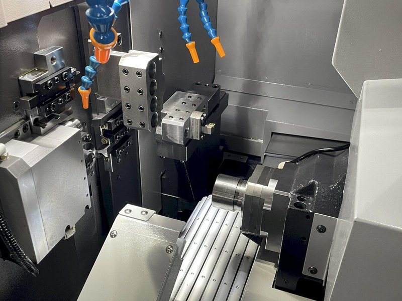 Tsugami Model B0205-VR w/ Fanuc 0i-TF, Fire Trace (5 Lbs), B0-WORK-KIT MKIII (Work Conveyor), Thru Sub Coolant w Pump, Abile Programming Software, Edge Scout 320 Barfeed,  Two Channel Sets , ONLY 73 RUN HOURS