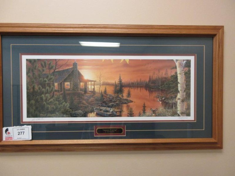 Wall Art, Autumn Evening By Mark Daehlin 34"x18.75"- Auction Item
