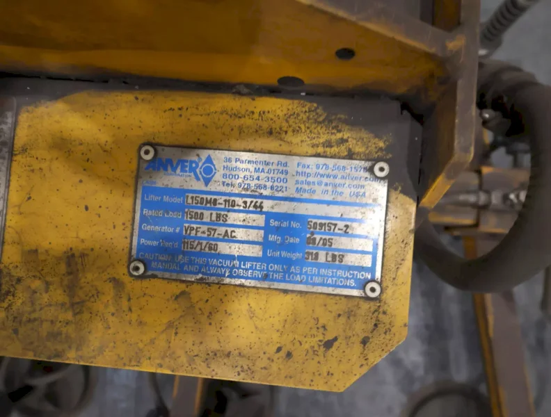 6-HEAD ANVER MODEL #VPF-57-AC VAC PACK VACUUM LIFTER: YOBRO #25750