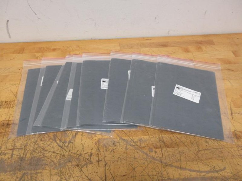 3M 468L Micro Finishing Film Sheets, 30 Micron, (8) Packages of 25 Sheets Ea. 8-1/2" x 11" Size- Auction Item