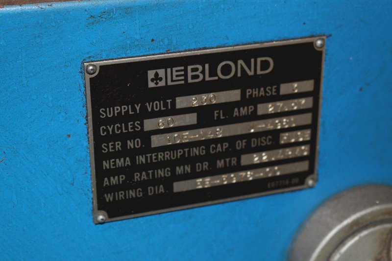 LEBLOND ENGINE LATHE: STOCK #73117