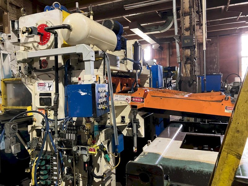 50,000 lbs x 48" x .125" Automatic Feed Co. Coil Feed Line, Uncoiler, Car, Peeler, Pinch Roll, Crop Shear, Straightener, Threading Table, Servo Feeder, Exit Chopper