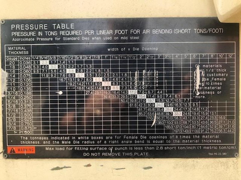 55 Ton x 8′ Komatsu PHS 50×255 Hydraulic Press Brake, 1996