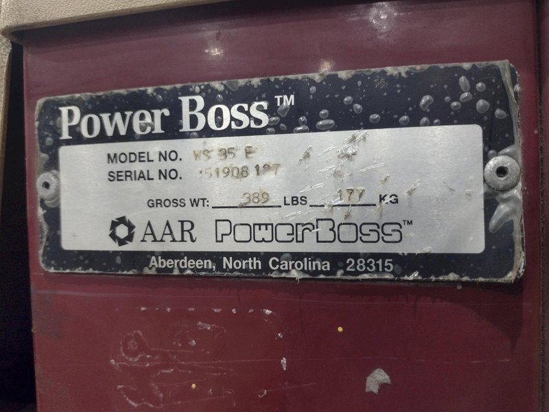 POWERBOSS MODEL #WS35E WALK BEHIND ELECTRIC SWEEPER: STOCK #21655