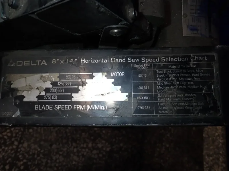 DELTA 23.5" X 2" 8" X 14" HORIZONTAL BAND SAW