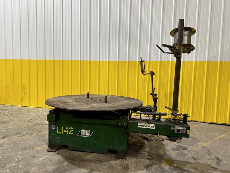 5,500 LBS X 48&quot; AWC (ACCRA-WIRE CONTROLS) MODEL #F-200 HORIZONTAL PALLET TYPE POWERED DE-COILER REEL: STOCK #20066