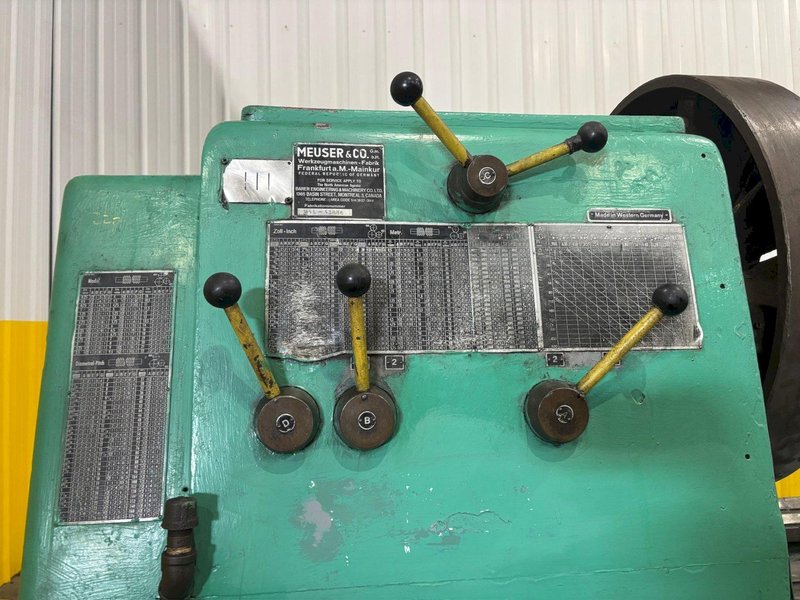 36"/48" X 156" MEUSER MODEL M4L GAP BED ENGINE LATHE 3" HOLE: STOCK #11841
