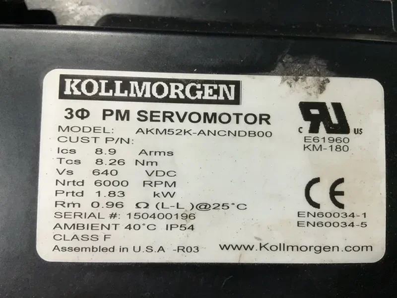 Kollmorgen  Pm Servomotor W/ Micron Gearhead - Akm52k-ancndb00