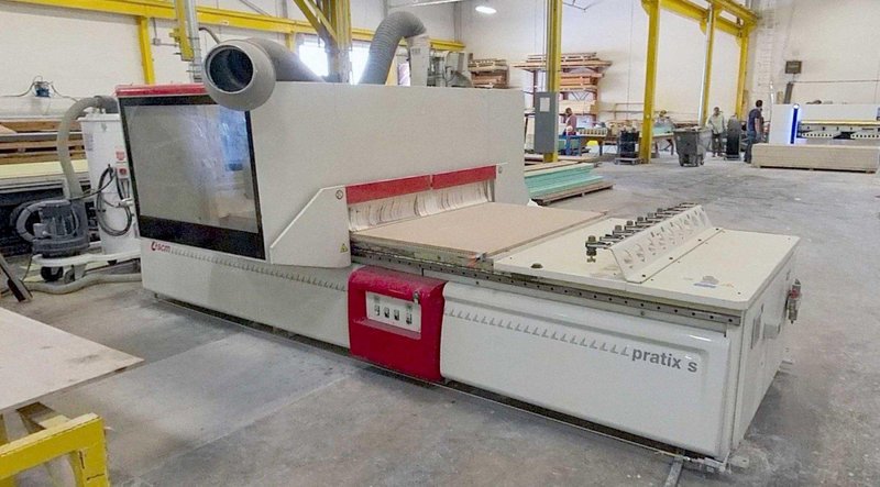 5′ x 12′ SCM Pratix S15 A CNC Router, 2012 – Vac Pumps, Boring Block