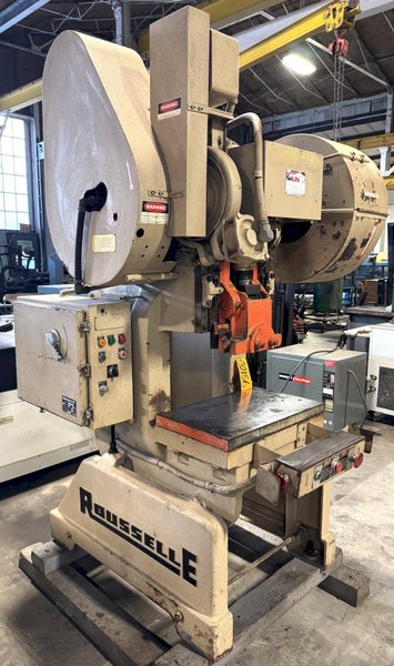 40 Ton Rousselle O.B.I. Press  No. 4, 3" Str., 12" S.H., 26" x 16" Bed, 45 SPM, A.C.