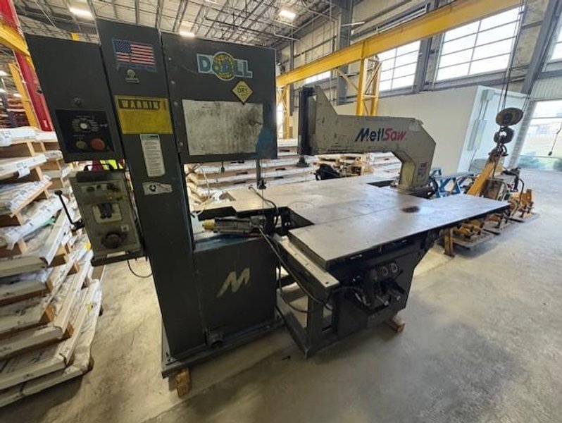 20" X 13" DOALL METL VERTICAL CIRCLE CONTOUR BAND SAW WITH METL SAW HYDRAULIC ROTATING FLOAT TABLE STOCK# 4118
