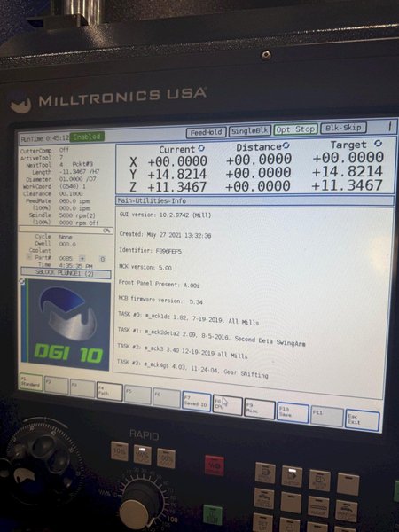 Milltronics Model VM5025XP Linear Way Vertical Machining Center, New 2021.