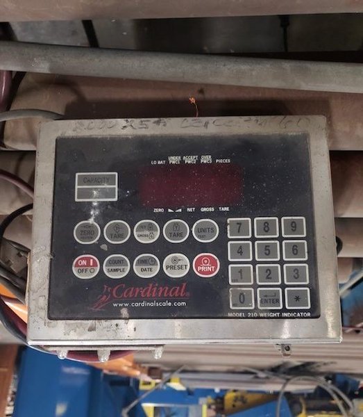 75.5&quot; CARDINAL SCALE COIL ROLLER LIFT OFF TABLE  STOCK# 2973