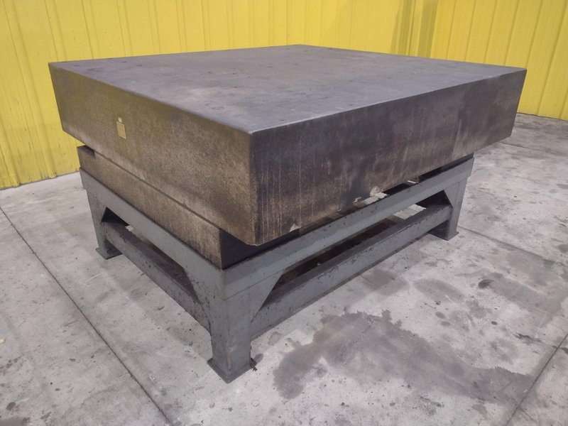 60&quot; X 56&quot; X 12&quot; STARRETT GRANITE SURFACE PRECISION INSPECTION PLATE TABLE: STOCK #22444