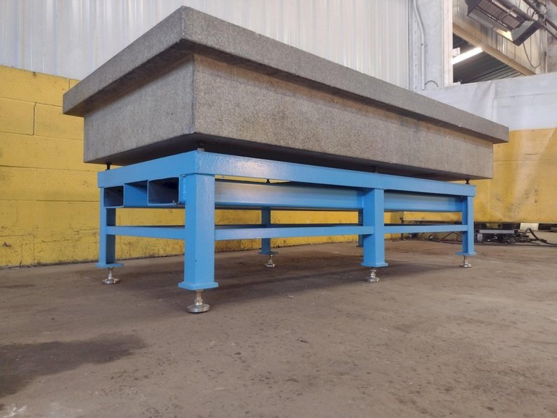 8&#039; X 4&#039; X 14&quot; CHALLENGE PRECISION LAYOUT INSPECTION GRANITE TABLE W/ EDGE LEDGES: STOCK #23812