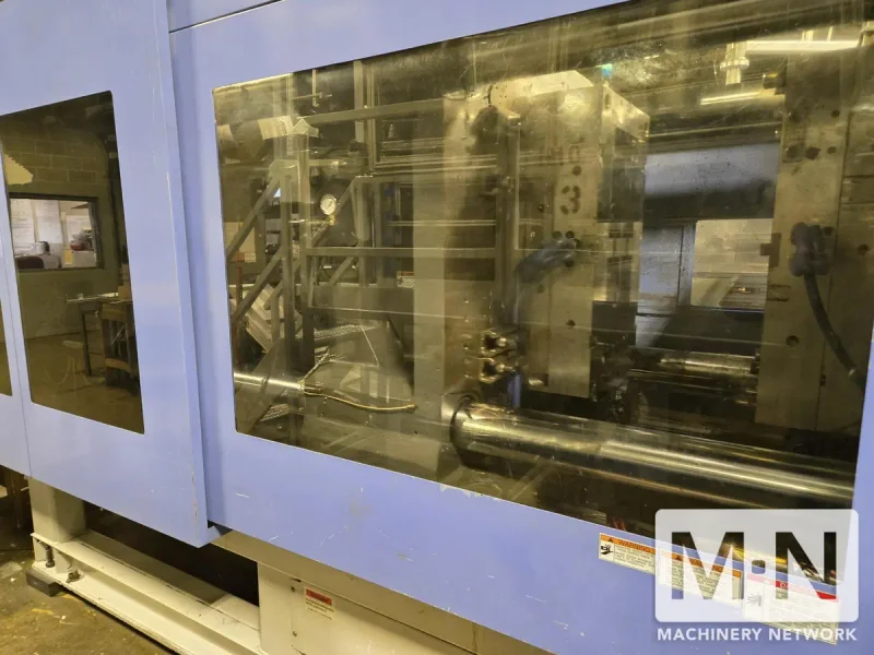 496 TON 43 OZ JSW MODEL J450AD-1400H ELECTRIC INJECTION MOLDING MACHINE MFG 2008