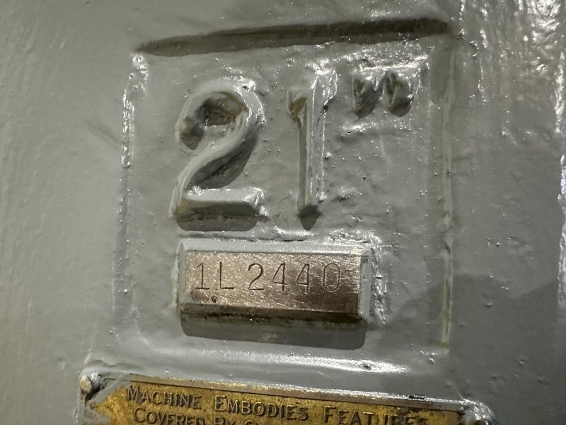 21" CINCINNATI BICKFORD SUPER SERVICE MODEL #21 SINGLE SPINDLE DRILL PRESS: STOCK #20046