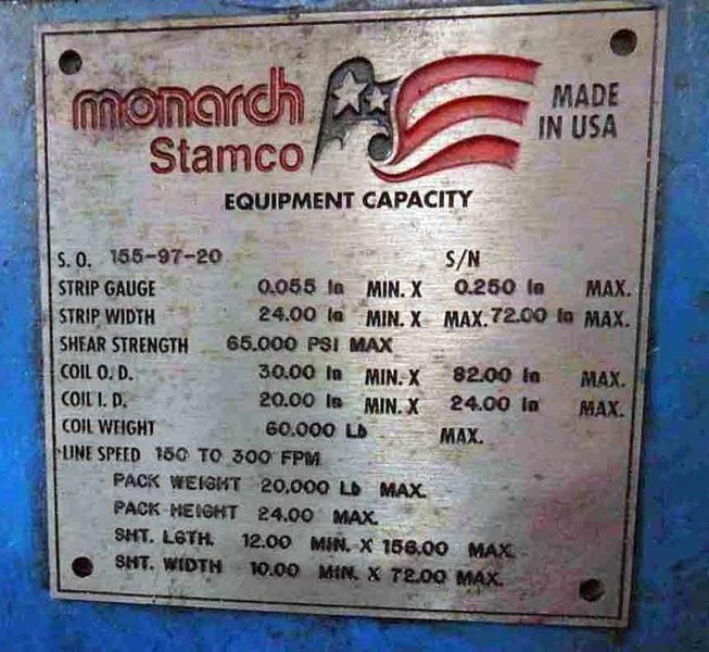 0.250&quot; x 6&#039; Stamco Hi Speed Shear