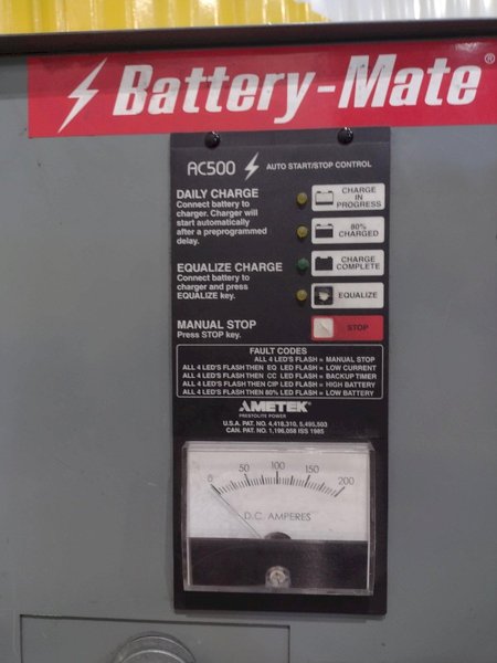 AMETEK PRESTOLITE POWER BATTERY-MATE MODEL #AC500 FORKLIFT BATTERY CHARGER: YOBRO #25428