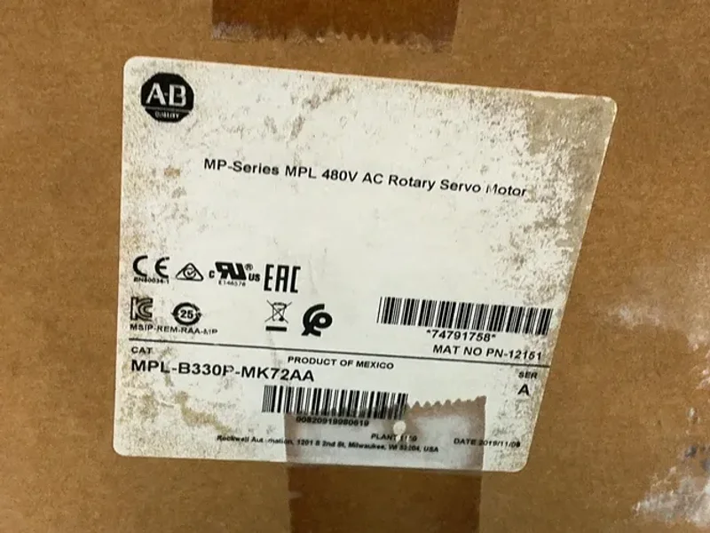 ALLEN-BRADLEY AC ROTARY SERVO MOTOR  -  MPL-B330P-MK72AA