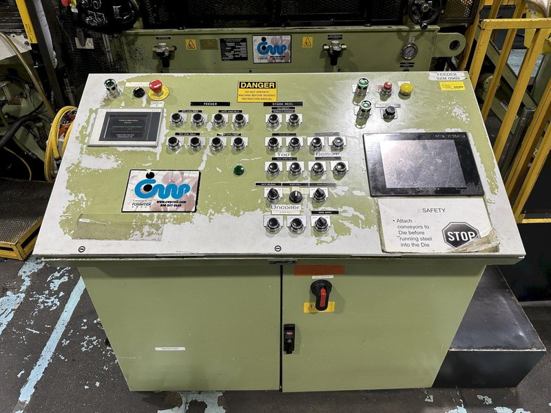 220 TON AIDA #NCI-200(2) PRESS LINE, COMPLETE WITH CWP SPACE-SAVER COIL FEED LINE: STOCK #22209