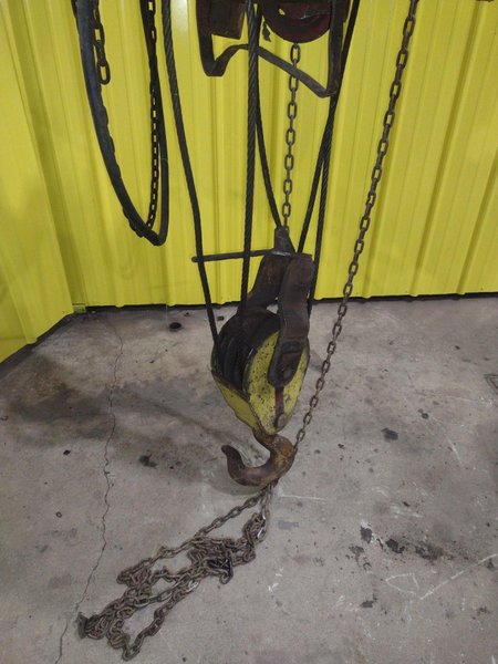 5 TON 10,000 LBS BOBCAT POWER CABLE HOIST WITH TROLLEY: STOCK #18936