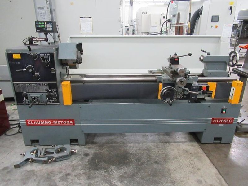 Clausing Metosa C 1765 Model Engine Lathe, Aloris Tool Post, Tailstock, Steady Rest, Sony 2-Axis DRO