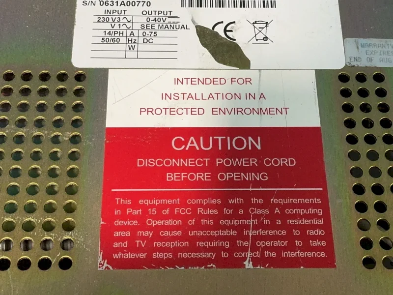 SORENSEN POWER SUPPLY  -  DCS40-75EM9C