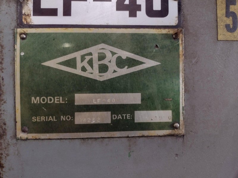 1980 KBC LIAN FENG MODEL #LF-40 2 DIE THREAD ROLLER IN-FEED &amp; THRU-FEED: STOCK #19141
