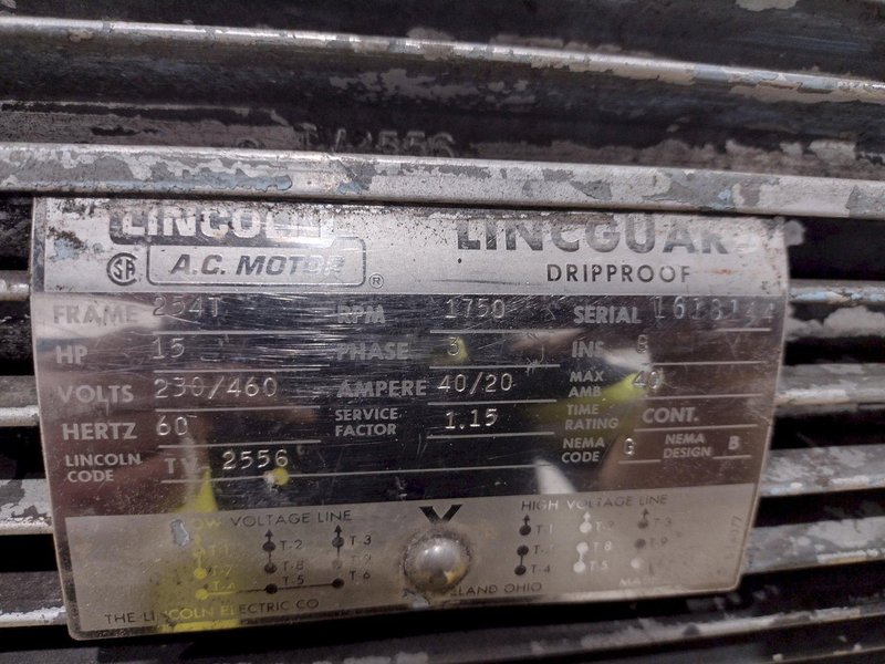 15 hp LINCOLN VICKERS HYDRAULIC PUMP: STOCK #23418