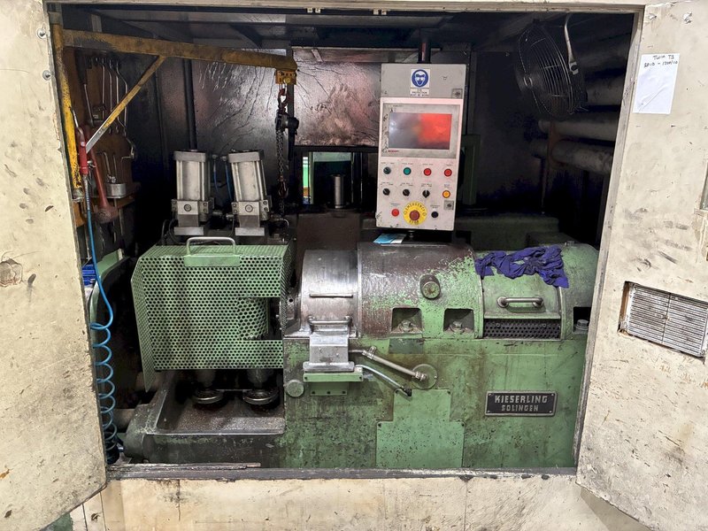 60MM KIESERLING BAR PEELER W/ INFEED &amp; OUTFEED TABLES