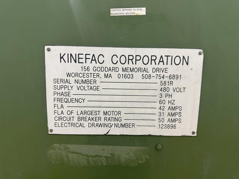 4&quot;&quot; KINEFAC MODEL #MC-25 KINE-ROLLER 2-DIE THREAD ROLLING MACHINE: STOCK #23765