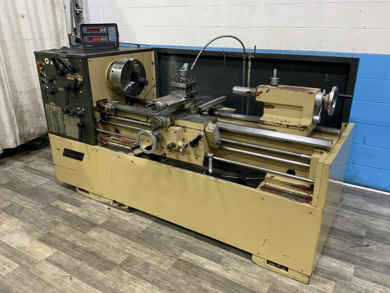 16.5" X 44" BRIDGEPORT ROMI MODEL 16-8 GEARED HEAD ENGINE LATHE: STOCK #81367