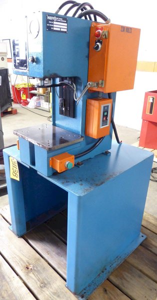 2 Ton NEFF Gap Frame Hydraulic Press D2-2M,  6&quot; Str., 12&quot; DL, Stand