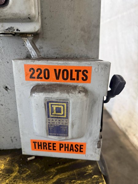 45 TON X 66" VERSON 2050 PRESS BRAKE W/ DIES. STOCK # 0219626.