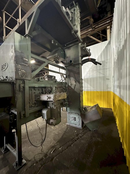 3&quot; BCP MODEL #A4-7620 3-WHEEL COIL BAR PASS -THROUGH BLAST MACHINE, RECLAIM &amp; DUST COLLECTOR: STOCK #20000