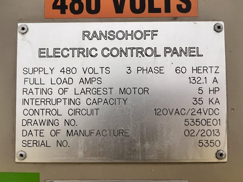 8&quot; WIDE RANSOHOFF LEAN-VEYOR STAINLESS STEEL MESH BELT PARTS WASHER, NEW 2013: STOCK #21924